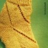 Kindersocken-Gr.26/27-Lochmuster-gelb-handgestrickt