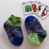 Socken Gr.24/25 -handgestrickt- dickere Socken - blau/grün