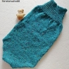 Strampelsack/Pucksack-gestrickt-türkis mit bunten Noppen