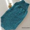 Strampelsack/Pucksack-gestrickt-türkis mit bunten Noppen