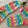 Socken  Gr. 36/37 handgestrickt Streifen  bunt