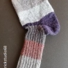Socken Gr.44/45 handgestrickt  Blockstreifen  gedeckte Farben