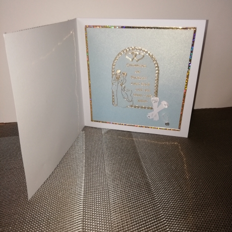 Hochzeitskarte in Blau