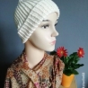 Strickmütze   naturweiß  Patentmuster  KU  54/56 cm