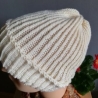 Strickmütze   naturweiß  Patentmuster  KU  54/56 cm