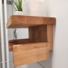 Toilettenpapierhalter aus Holz mit Ablage
