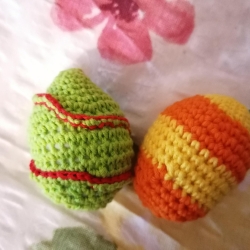 Gehäkelte Ostereier, personalisierte Ostergeschenke, Osterdeko
