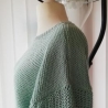 Pullover - handgestrickt - Gr.36/38 - mint - Lochmuster im Ärmel
