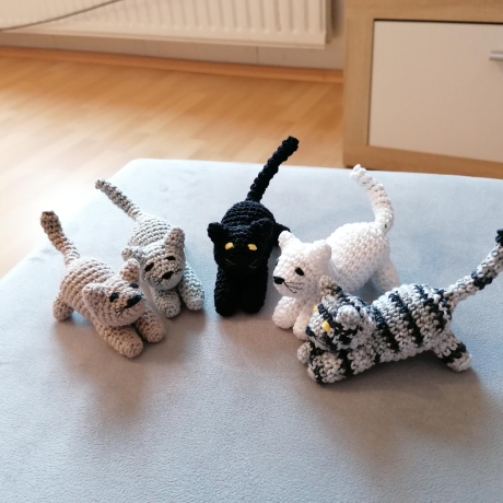 Gehäkelte Katze Kuscheltier Spielzeug Geschenk Anhänger Mobile