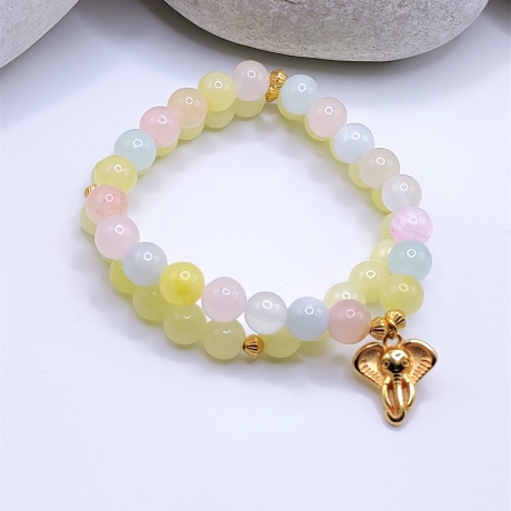 Armband Set Achat und Jade Schutzstein Schwangerschaft Damen