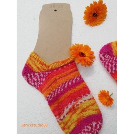 Sneaker  Gr. 38/39 handgestrickt  gelb, pink, orange,weiß