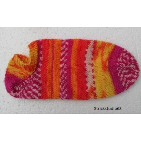 Sneaker  Gr. 38/39 handgestrickt  gelb, pink, orange,weiß