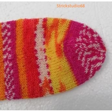 Sneaker  Gr. 38/39 handgestrickt  gelb, pink, orange,weiß