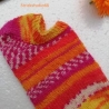 Sneaker  Gr. 38/39 handgestrickt  gelb, pink, orange,weiß