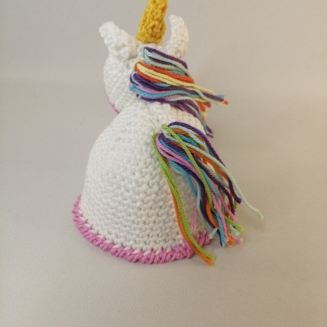 Einhorn Eierwärmer gehäkelt zur Dekoration oder als Geschenk