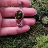 Hufnagel Anhänger Glücksbringer Grüner Glitzerstein Glas
