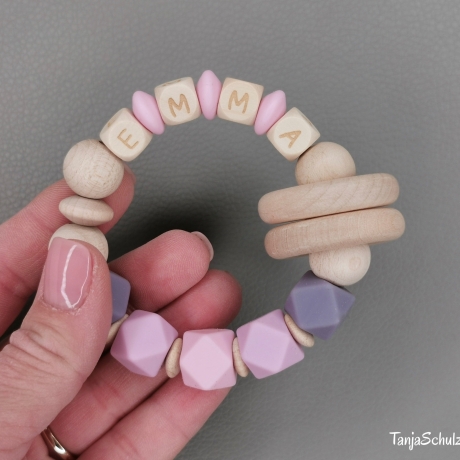 Baby - Greifring, personalisiert mit Namen
