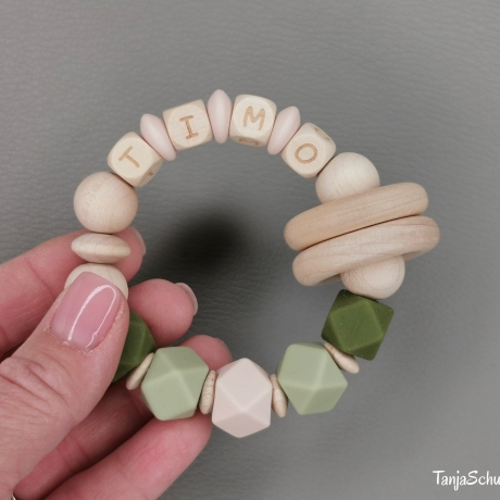 Baby - Greifring, personalisiert mit Namen