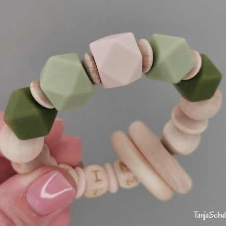 Baby - Greifring, personalisiert mit Namen