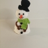 Eierwärmer gehäkelt, Schneemann mit Zylinder