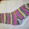 Socken Gr. 36/37 handgestrickt  Streifen bunt kräftige Farben