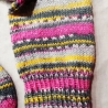 Socken Gr. 36/37 handgestrickt  Streifen bunt kräftige Farben