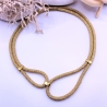 Statementkette handgefertigt Segelseil opulente Kette gold Damen