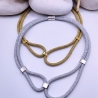 Statementkette handgefertigt Segelseil opulente Kette gold Damen
