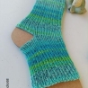 Yoga Socken-Gr.36/37-handgestrickt-grüntürkis