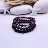 Armband Set Set Amethyst Achat Selbstliebe Wachsamkeit Heilstein 
