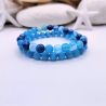 Armband Set Achat Mut und Selbstvertrauen türkisblau Schutzstein