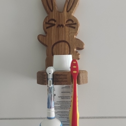 Zahnbürstehalterung Kinder / Eiche / ohne bohren