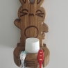 Zahnbürstehalterung Kinder / Eiche / ohne bohren