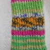 Yoga Socken - Gr.34/35 - handgestrickt - grün,gelb,weiß,pink