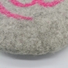 Sitzkissen Stuhlauflage Wolle handgefilzt @ Homeoffice pink