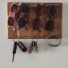 Sonnenbrillenhalter aus Holz, personalisierter Schlüsselhalter