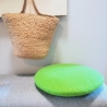 Sitzkissen Stuhlauflage Kissen Wolle handgefilzt Knall Grün