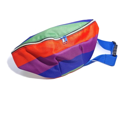 Regenbogen LGBTQ Bauchtasche mit Regenbogen Reißverschluss