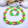Statementkette Armband Gliederkette bunt Bib Kette Sommerkette 