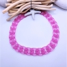 Statementkette Gliederkette pink Bib Kette opulent Halskette 