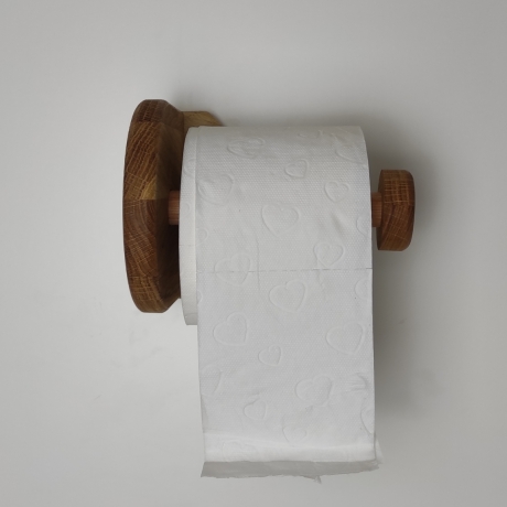Klopapierhalter aus Holz, Papierrollenhalter WC