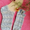  Sneaker - Gr. 42/43 - handgestrickt - helle Farben