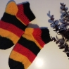 Kindersocken - Gr. 28/29 - handgestrickt - Deutschland Farben