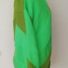 Strickjacke - Gr. 38 - handgestrickt - grün - muster