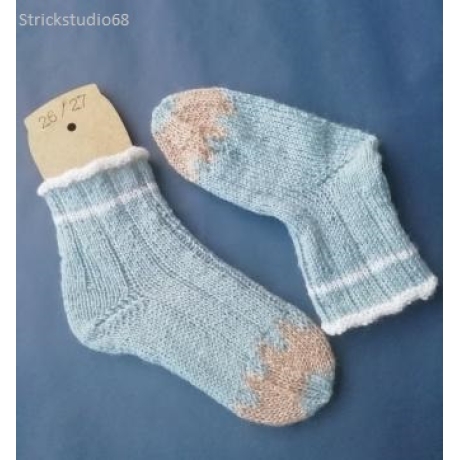 Kindersocken - Gr. 26/27 - Buntstift - handgestrickt 