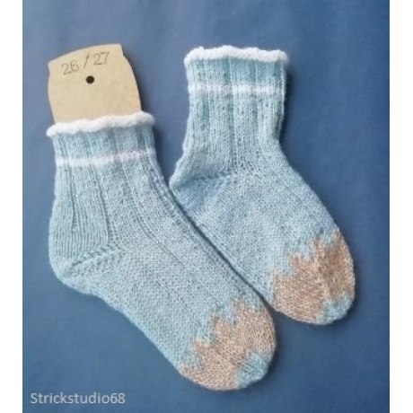Kindersocken - Gr. 26/27 - Buntstift - handgestrickt 