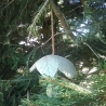 ceramic tit ball holder maple leaf handmade