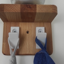 Handtuchhalter aus Holz mit Ablage,Handtuchhalter für Wandmontage