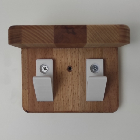 Handtuchhalter aus Holz mit Ablage,Handtuchhalter für Wandmontage