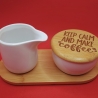 Kaffee-Set Milch & Zucker Milchkännchen & Zuckerdose Lasergravur